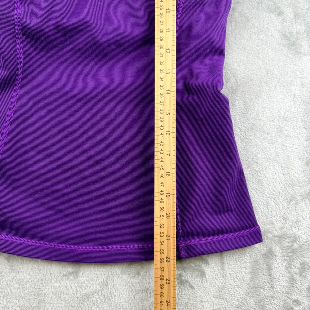 Lululemon Free To Be Women's Size 6 Tank Purple Striped Strappy Back Yoga Top - Picture 6 of 7